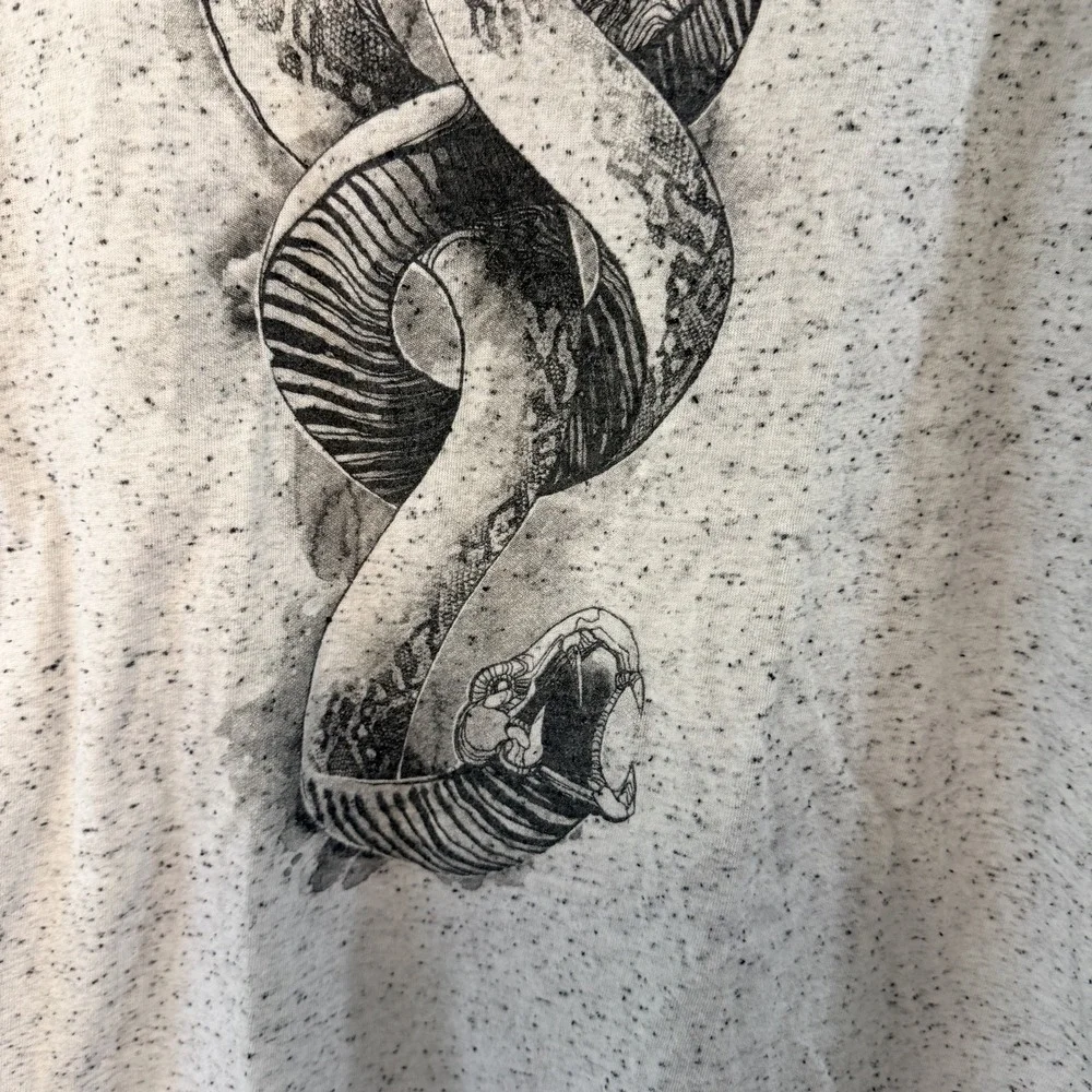Harry Potter Womens Dark Mark T-Shirt Death Eaters Skull & Snake Graphic XL Gray